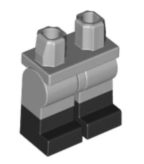 LEGO Dual Moulded Legs Light Bluish Grey w/Black
