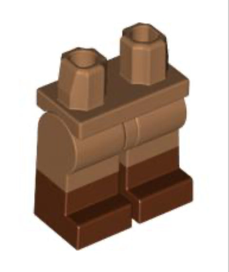 LEGO Dual Moulded Legs Medium Nougat w/Brown