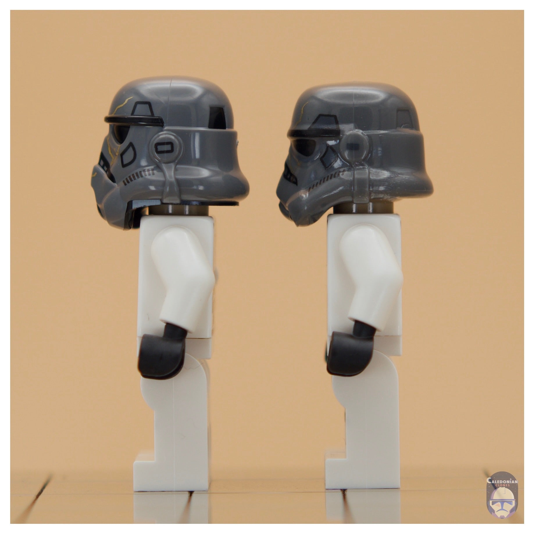 GCC Night Trooper Helmet (Grey) Side Comparison