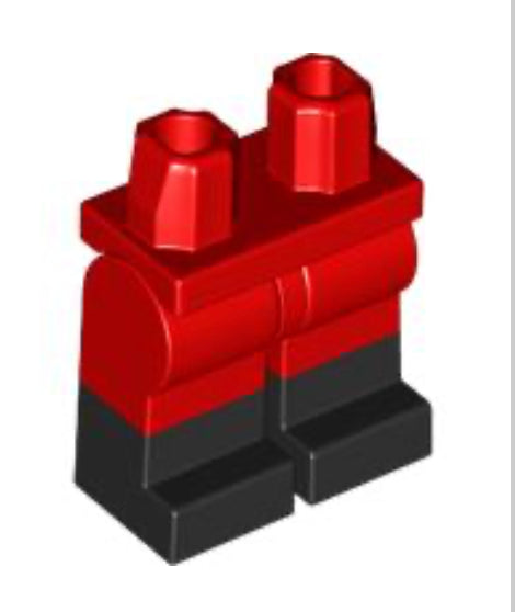 LEGO Dual Moulded Legs Red w/Black