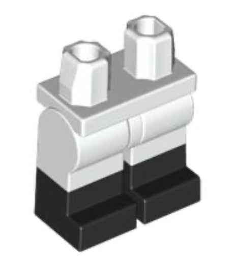 LEGO Dual Moulded Legs White w/Black